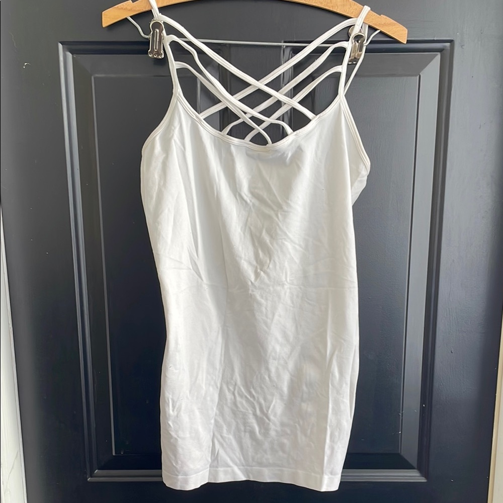 White Strappy Tank Top